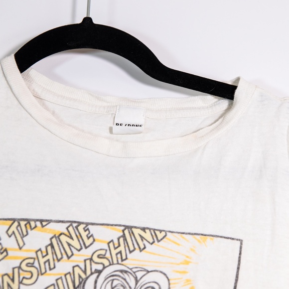 Re/Done Be The Sunshine Classic Graphic Print Cotton Short Sleeve Tee Shirt M - Picture 2 of 4